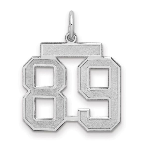 Sterling Silver Jersey Collection Medium Number 89 Pendant